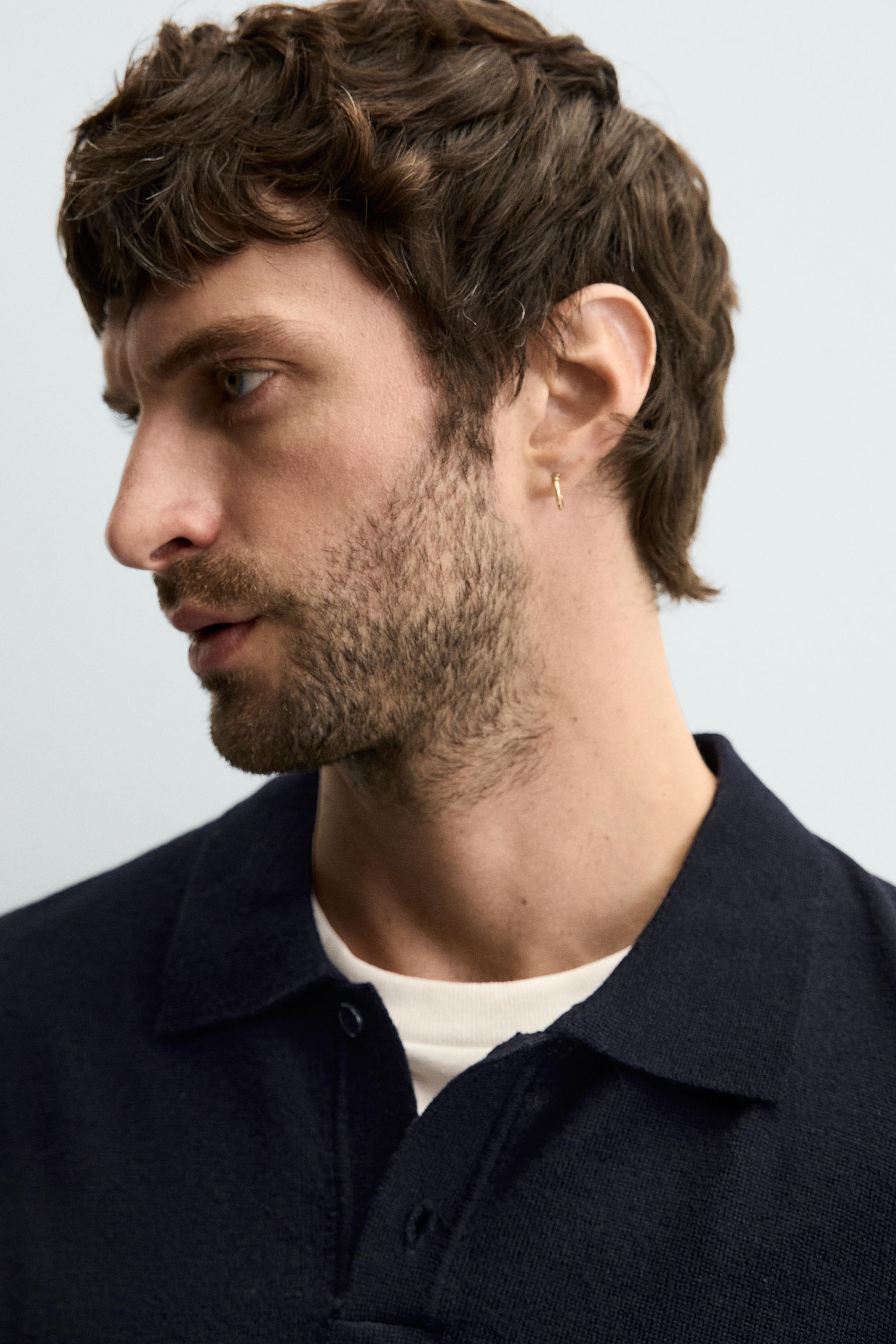 100% WOOL KNIT POLO SHIRT